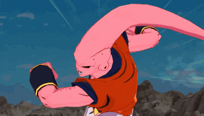 A Cartoon Character With A Pink Face And A Blue Shirt GIF