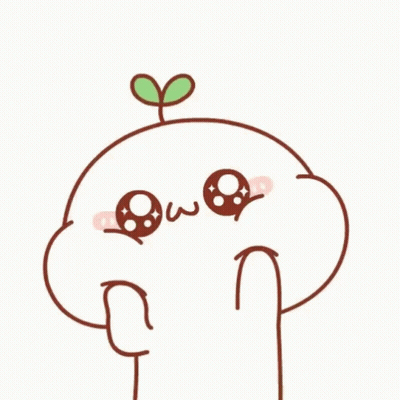 A Cartoon Character With A Plant Growing Out Of Its Head GIF