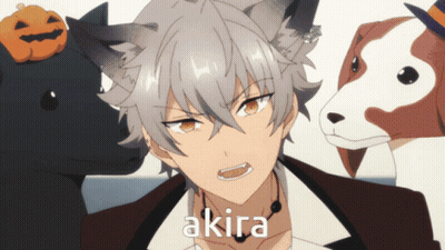 A Cartoon Character With A Pumpkin On His Head And The Word Akira On His Chest GIF
