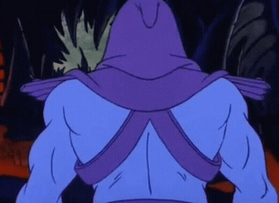 A Cartoon Character With A Purple Hood On GIF