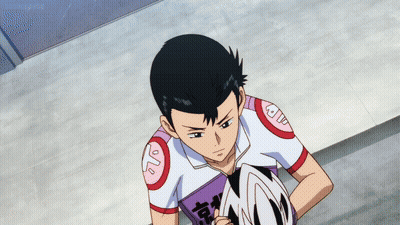 A Cartoon Character With A Purple Shirt That Says Tokyo On It GIF