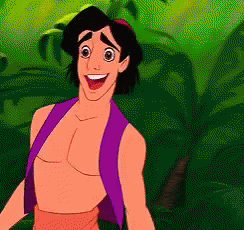 A Cartoon Character With A Purple Vest On GIF