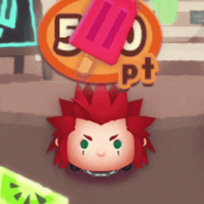 A Cartoon Character With A Red Hair And Green Eyes Is Standing In Front Of A Sign That Says Pt GIF