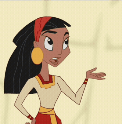 A Cartoon Character With A Red Headband On Her Head GIF