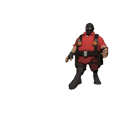A Cartoon Character With A Red Jacket And Black Mask Sticker