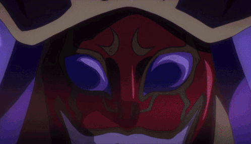 A Cartoon Character With A Red Mask And A Hat On GIF
