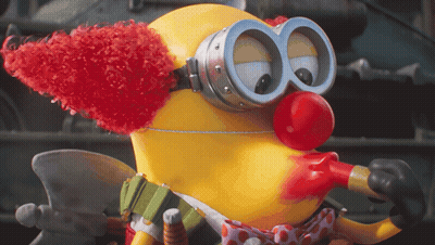 A Cartoon Character With A Red Nose And Goggles GIF