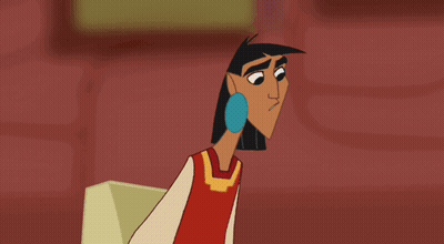 A Cartoon Character With A Red Shirt And White Sleeves Is Making A Funny Face GIF