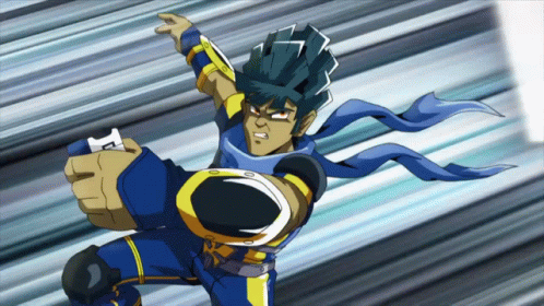 A Cartoon Character With A Scarf Around His Neck And A Sword In His Hand GIF