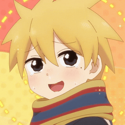 A Cartoon Character With A Scarf Around His Neck GIF
