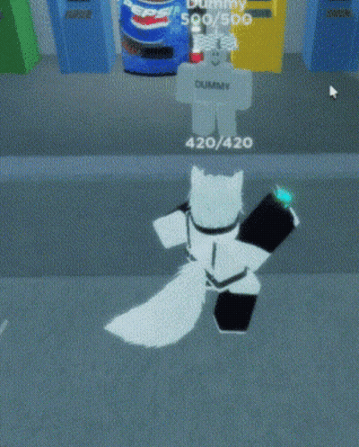 A Cartoon Character With A Shirt That Says Dummy Standing In Front Of A Pepsi Machine GIF