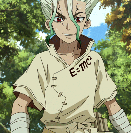 A Cartoon Character With A Shirt That Says E = Mc2 On It GIF