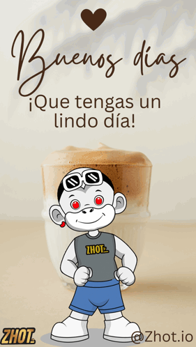 A Cartoon Character With A Shirt That Says Zhot GIF