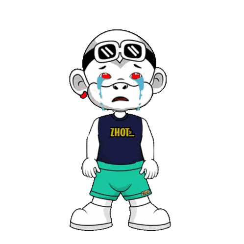 A Cartoon Character With A Shirt That Says ' Zhot ' On It Sticker
