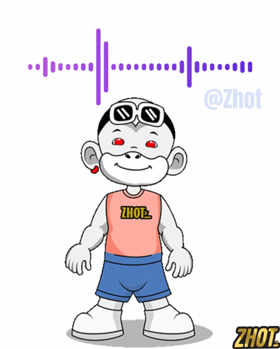 A Cartoon Character With A Shirt That Says Zhot GIF