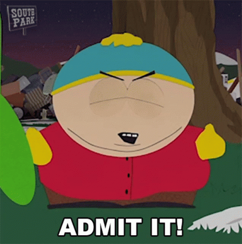 A Cartoon Character With A Sign That Says South Park Behind Him GIF