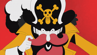 A Cartoon Character With A Skull And Crossbones Hat On GIF