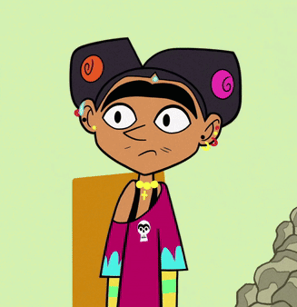 A Cartoon Character With A Skull On Her Shirt Is Crying GIF