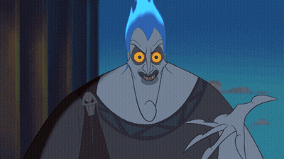 A Cartoon Character With A Skull On His Arm And A Blue Hair GIF