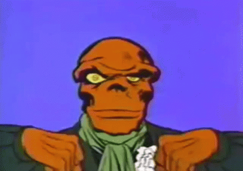 A Cartoon Character With A Skull On His Face Is Raising His Fist In The Air . GIF