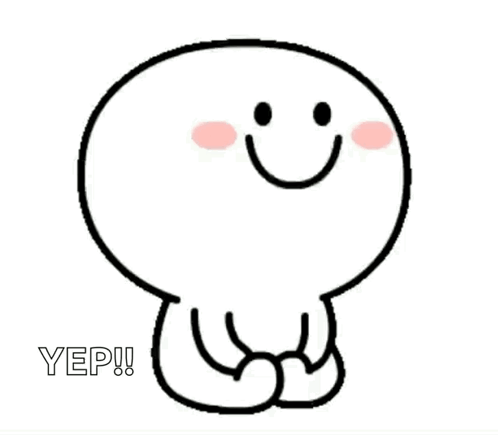 A Cartoon Character With A Smile On His Face Is Sitting Down With His Legs Crossed And A Smiley Face On His Face . GIF