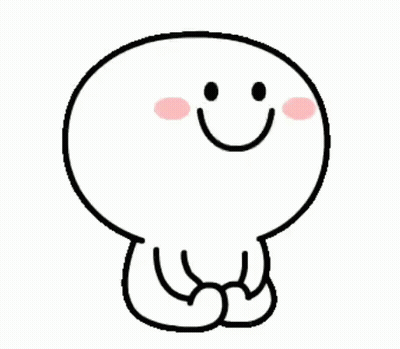A Cartoon Character With A Smiley Face Is Sitting Down With His Legs Crossed . GIF