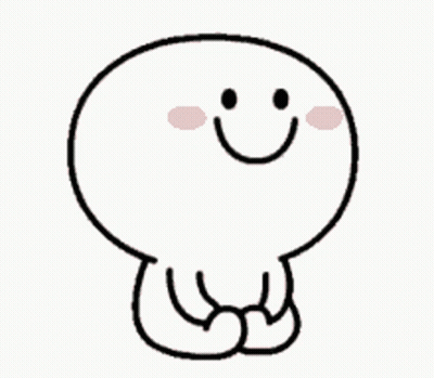 A Cartoon Character With A Smiley Face On His Face Is Sitting Down . GIF
