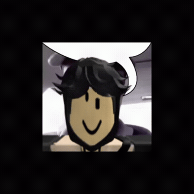 A Cartoon Character With A Speech Bubble On His Head Is Smiling . GIF