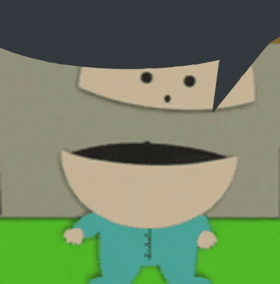 A Cartoon Character With A Speech Bubble On Top Of His Head GIF