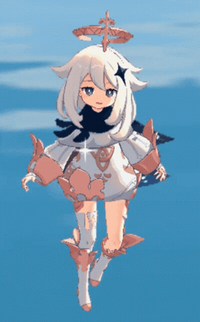 A Cartoon Character With A Star On Her Head GIF