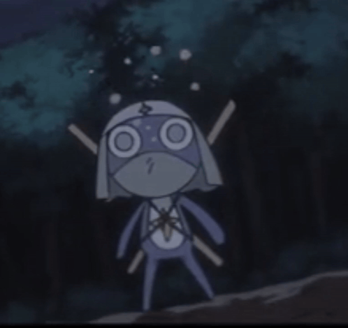 A Cartoon Character With A Star On His Head Is Standing On A Rock GIF