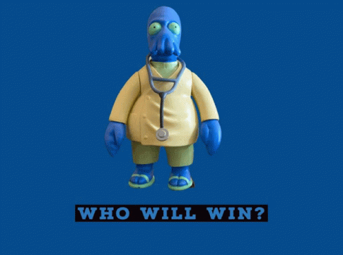 A Cartoon Character With A Stethoscope And The Words Will Win GIF