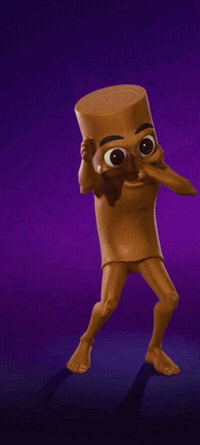 A Cartoon Character With A Stick On His Head Is Covering His Mouth With His Hand GIF
