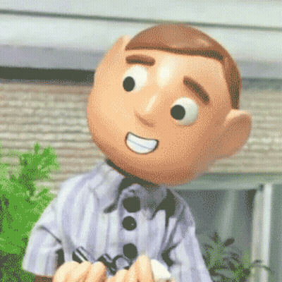 A Cartoon Character With A Striped Shirt And Bow Tie Is Smiling GIF