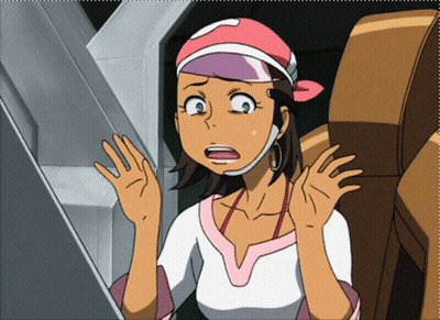 A Cartoon Character With A Surprised Look On Her Face Is Wearing A Pink Headband GIF