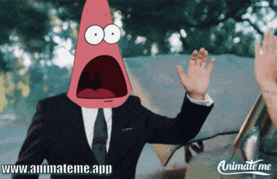 A Cartoon Character With A Surprised Look On His Face And The Website Www.animateme.app Below Him GIF