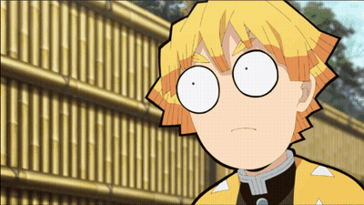 A Cartoon Character With A Surprised Look On His Face Is Standing In Front Of A Wooden Fence GIF