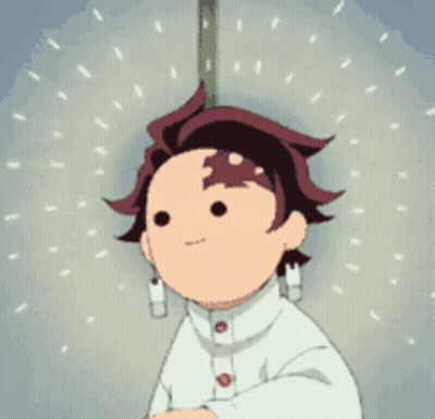 A Cartoon Character With A Surprised Look On His Face Is Standing Next To A Wall . GIF