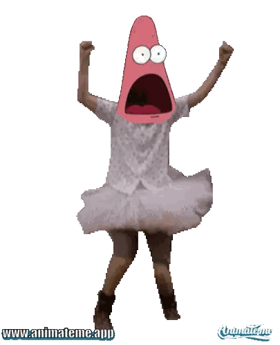A Cartoon Character With A Surprised Look On His Face Is Wearing A White Dress Sticker
