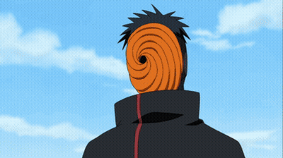 A Cartoon Character With A Swirl Mask On His Head GIF