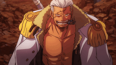 A Cartoon Character With A Sword In His Mouth And A White Coat GIF