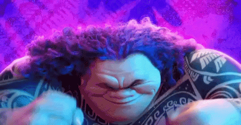 A Cartoon Character With A Tattoo On His Arm Is Making A Face . GIF