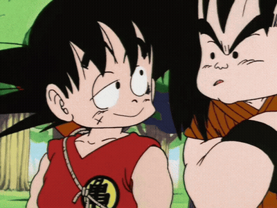 A Cartoon Character With A Tattoo On His Face Looks At Another Character GIF