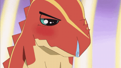 A Cartoon Character With A Tear Coming Out Of His Nose GIF