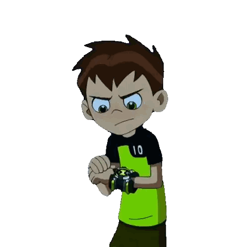 A Cartoon Character With A Watch On His Wrist And The Words Alejate De Mi On The Bottom Sticker