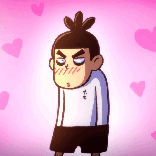 A Cartoon Character With A White Shirt That Says Six On It GIF