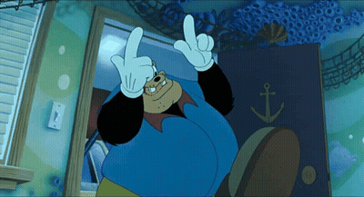 A Cartoon Character With An Anchor On A Door GIF