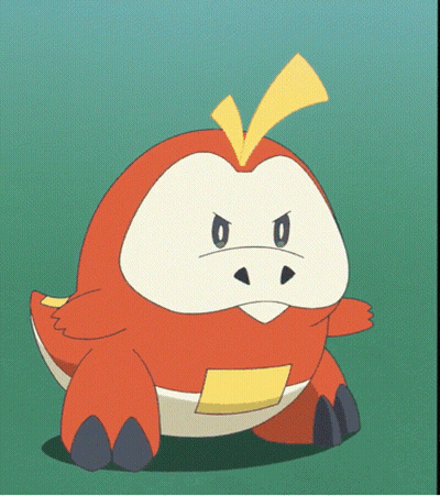 A Cartoon Character With An Angry Face And A Yellow Feather On Its Head GIF