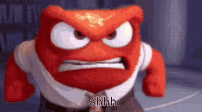 A Cartoon Character With An Angry Face And The Words Ahhh On The Bottom Right GIF