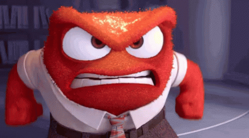 A Cartoon Character With An Angry Face Is Wearing A Tie And A White Shirt GIF